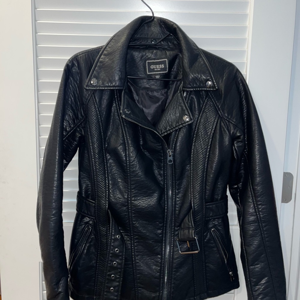 Guess Women's Black Leather Jacket